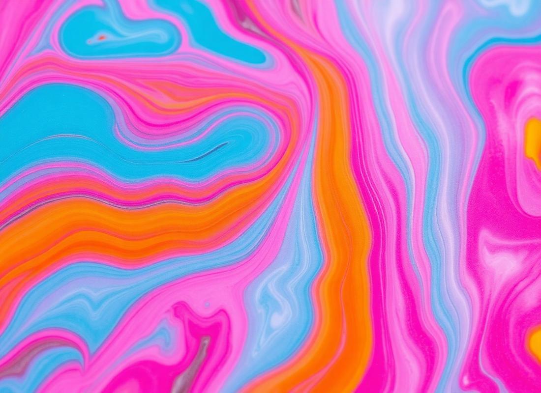 Close-up of melted colourful wax swirls